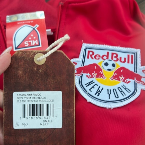 NWT Mitchell & Ness men's Red Bull soccer league Zip-Up Hoodie - Picture 9 of 10